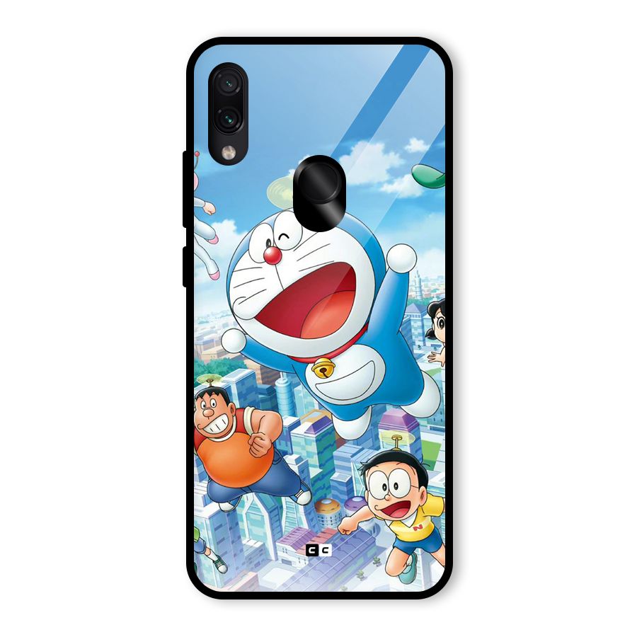 Doremon Flying Glass Back Case for Redmi Note 7