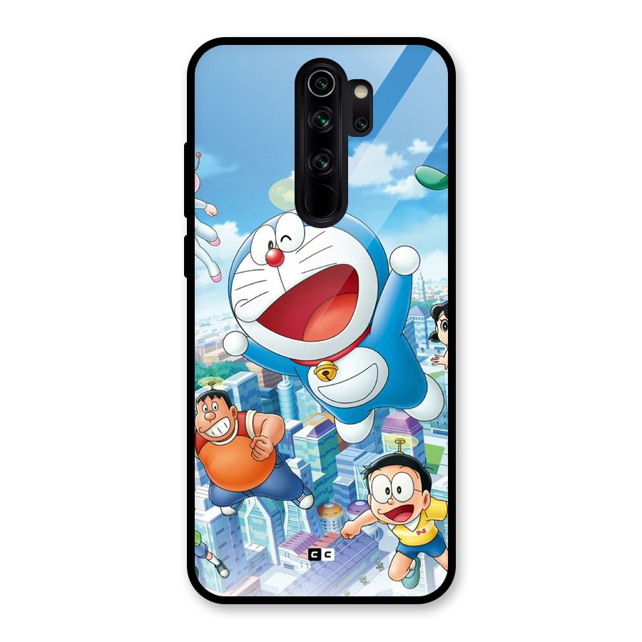 Doremon Flying Glass Back Case for Redmi Note 8 Pro