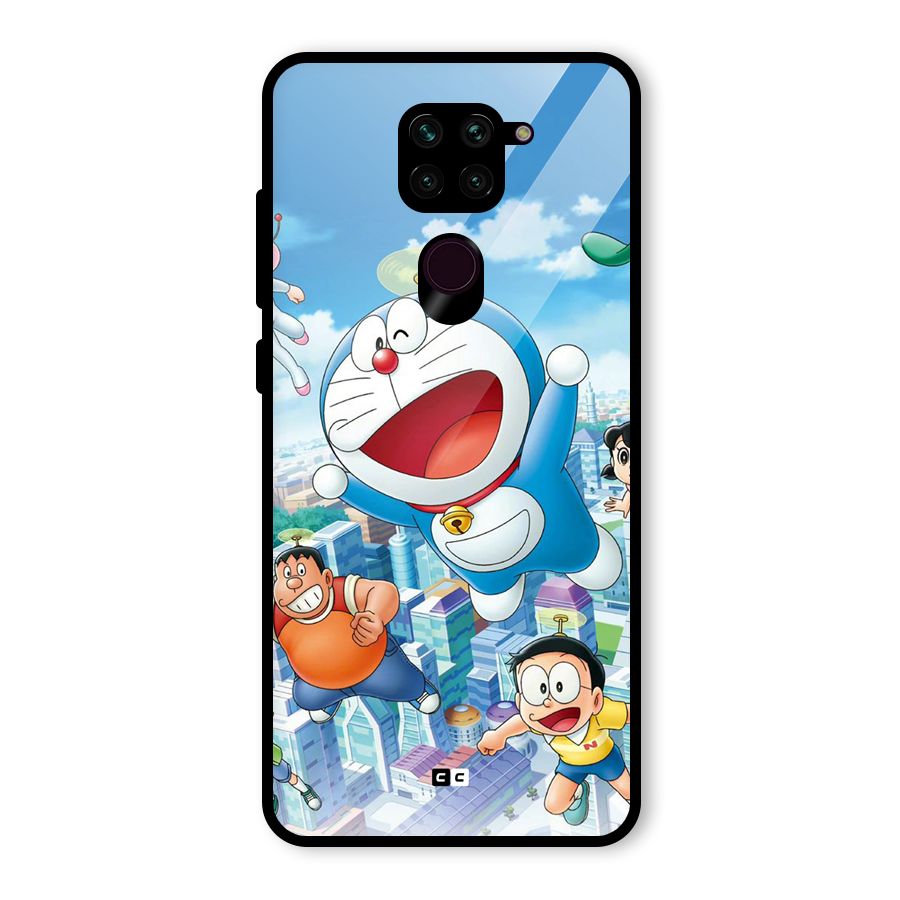 Doremon Flying Glass Back Case for Redmi Note 9