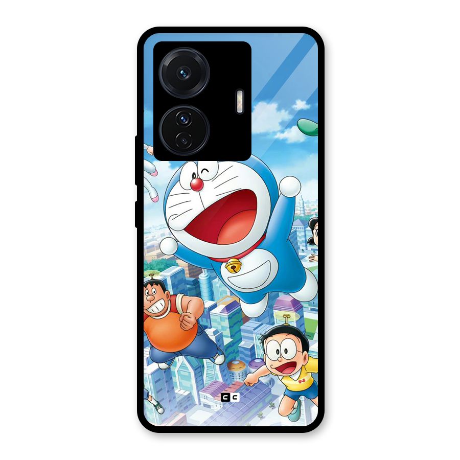 Doremon Flying Glass Back Case for Vivo T1 Pro