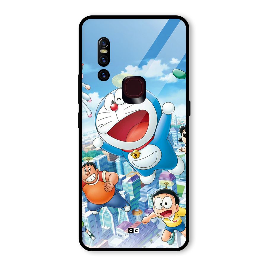Doremon Flying Glass Back Case for Vivo V15