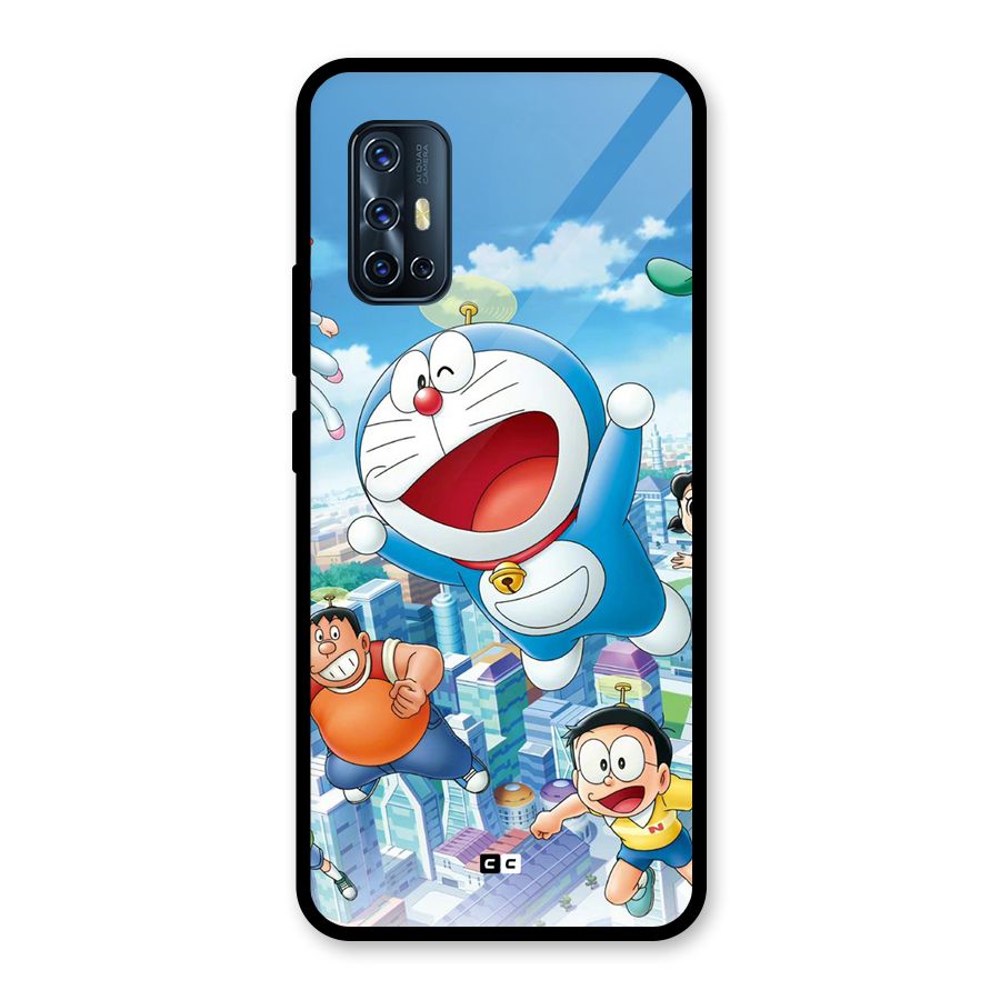 Doremon Flying Glass Back Case for Vivo V17