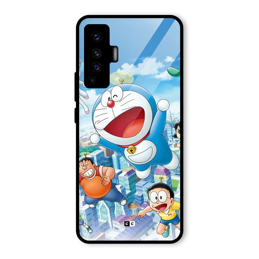 Doremon Flying Glass Back Case for Vivo X50
