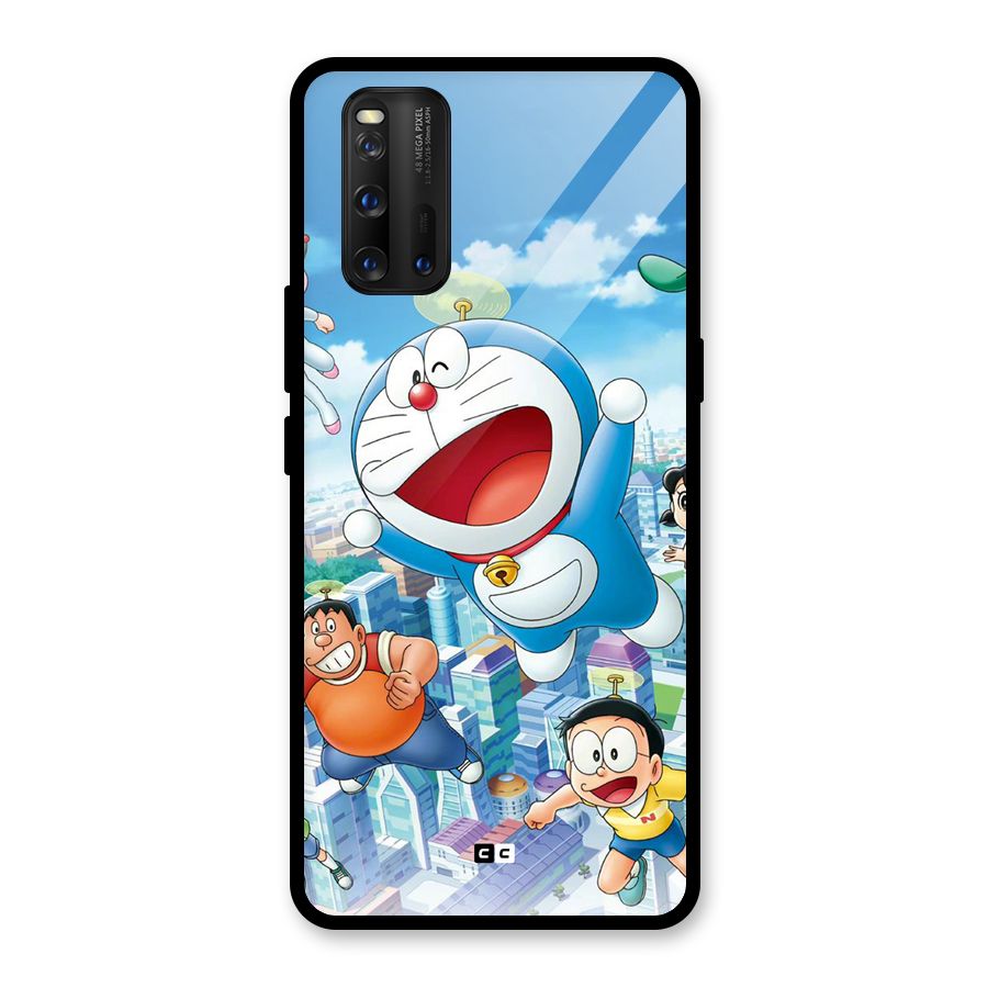 Doremon Flying Glass Back Case for Vivo iQOO 3