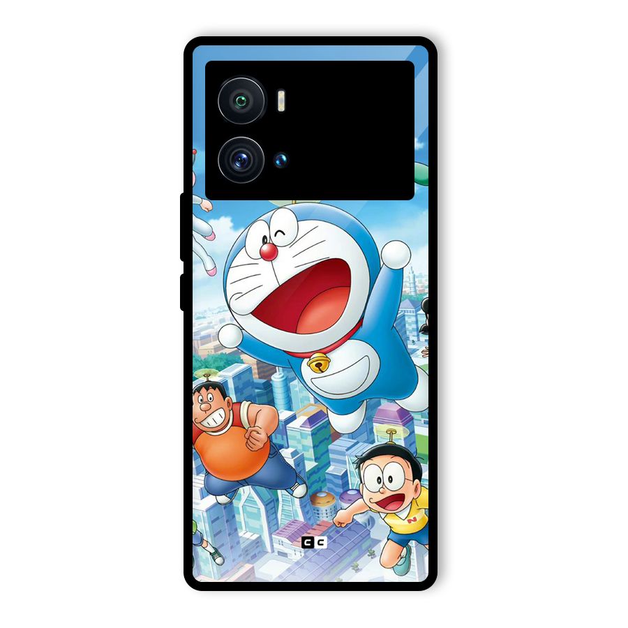 Doremon Flying Glass Back Case for Vivo iQOO 9 Pro