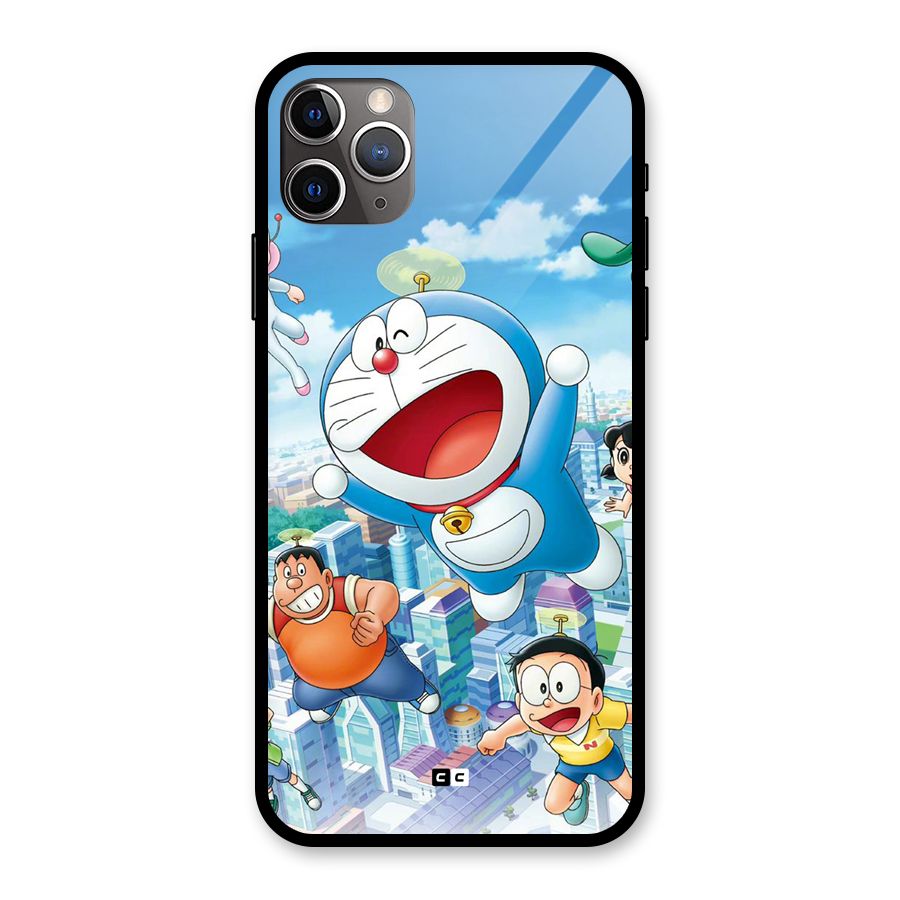 Doremon Flying Glass Back Case for iPhone 11 Pro Max