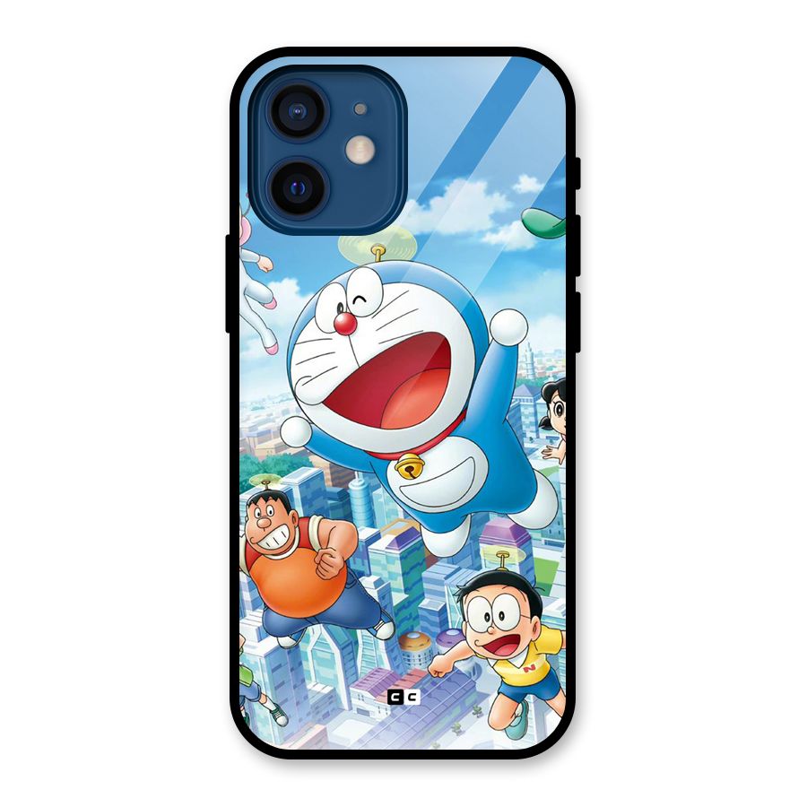 Doremon Flying Glass Back Case for iPhone 12 Mini