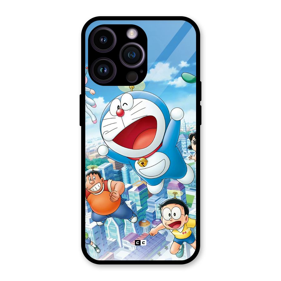 Doremon Flying Glass Back Case for iPhone 14 Pro Max