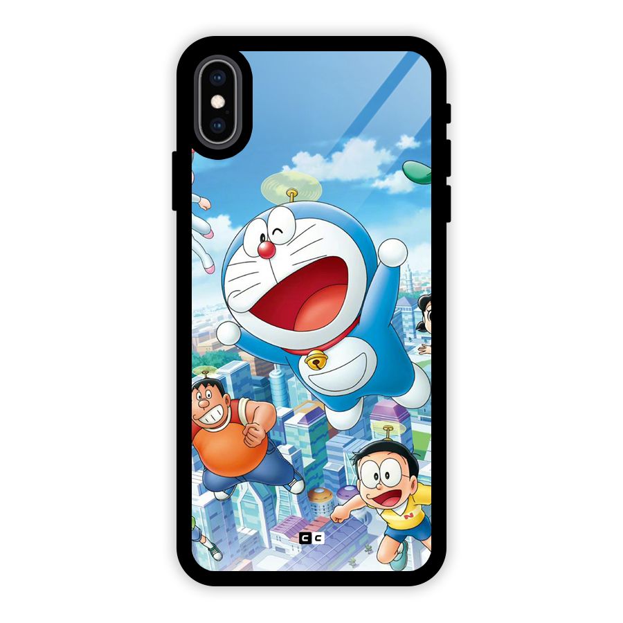Doremon Flying Glass Back Case for iPhone XS Max