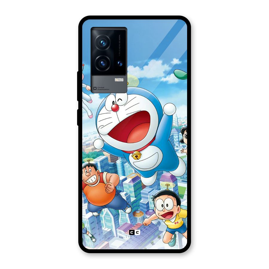 Doremon Flying Glass Back Case for iQOO 9 5G