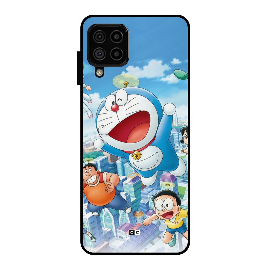Doremon Flying Metal Back Case for Galaxy A22 4G