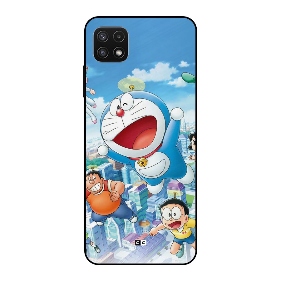 Doremon Flying Metal Back Case for Galaxy A22 5G