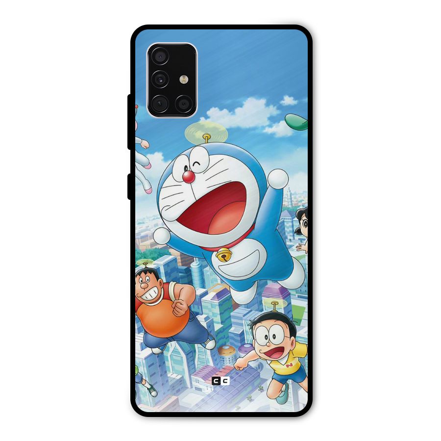 Doremon Flying Metal Back Case for Galaxy A51