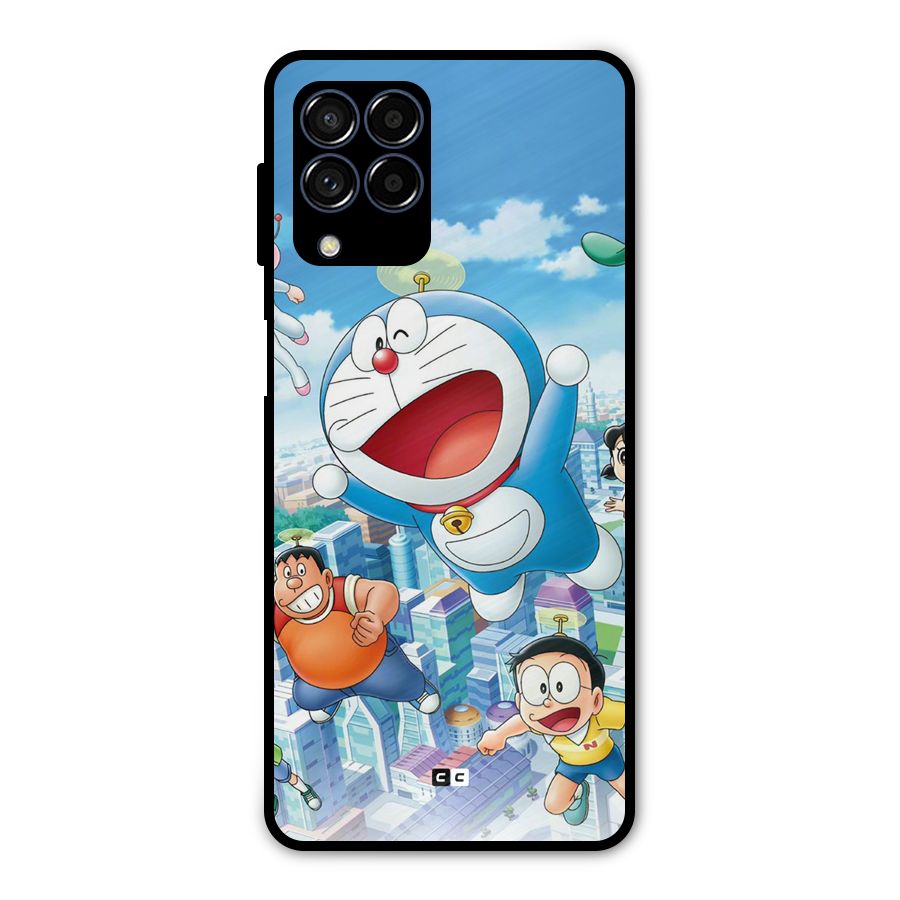 Doremon Flying Metal Back Case for Galaxy M53 5G
