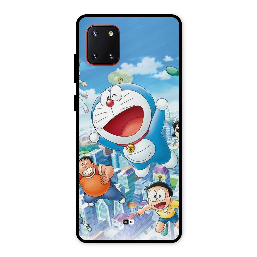 Doremon Flying Metal Back Case for Galaxy Note 10 Lite