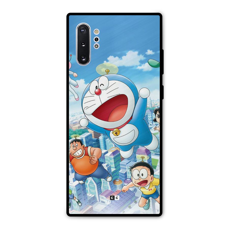 Doremon Flying Metal Back Case for Galaxy Note 10 Plus