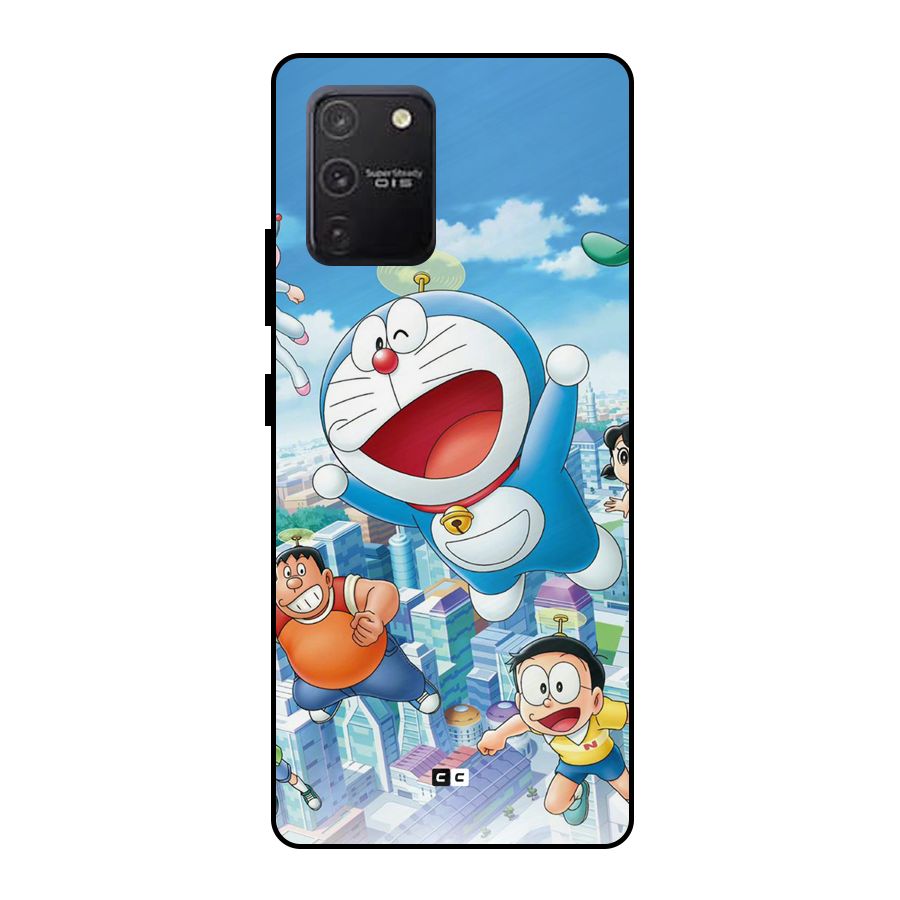 Doremon Flying Metal Back Case for Galaxy S10 Lite
