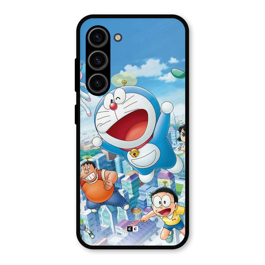 Doremon Flying Metal Back Case for Galaxy S23