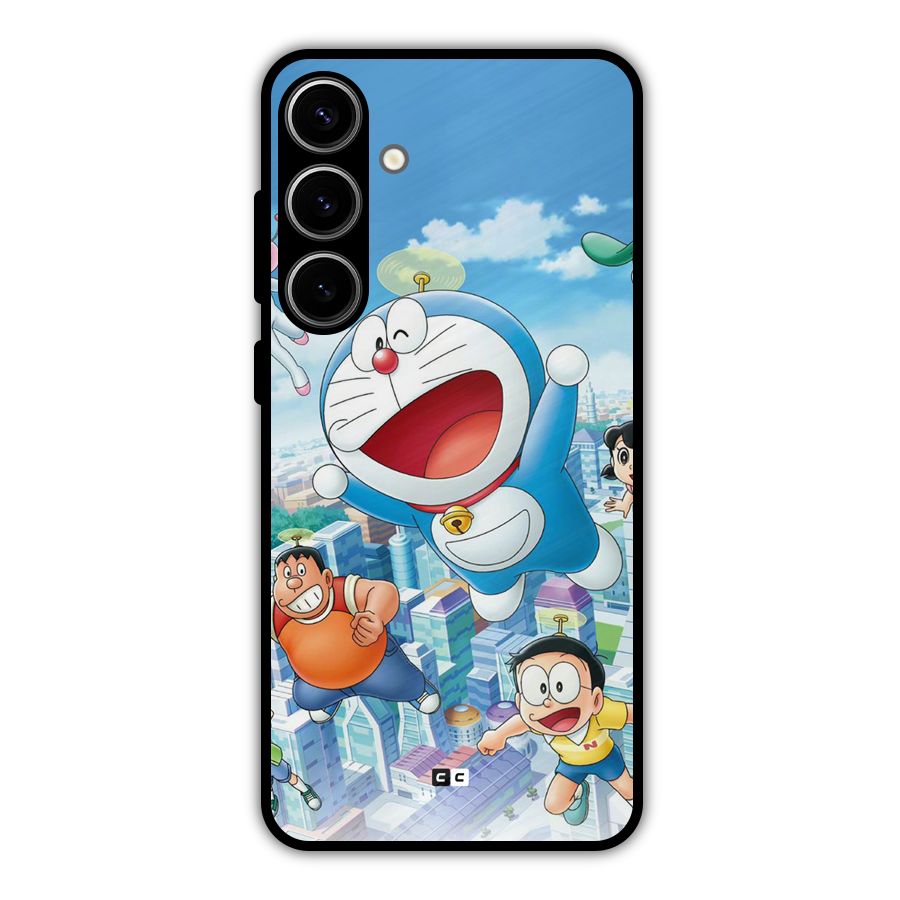 Doremon Flying Metal Back Case for Galaxy S24 Plus