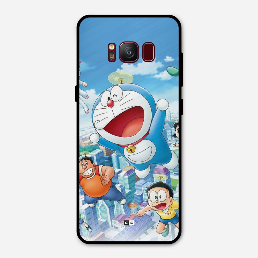 Doremon Flying Metal Back Case for Galaxy S8