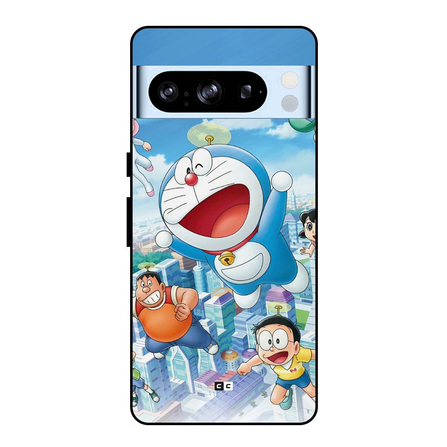 Doremon Flying Metal Back Case for Google Pixel 8 Pro
