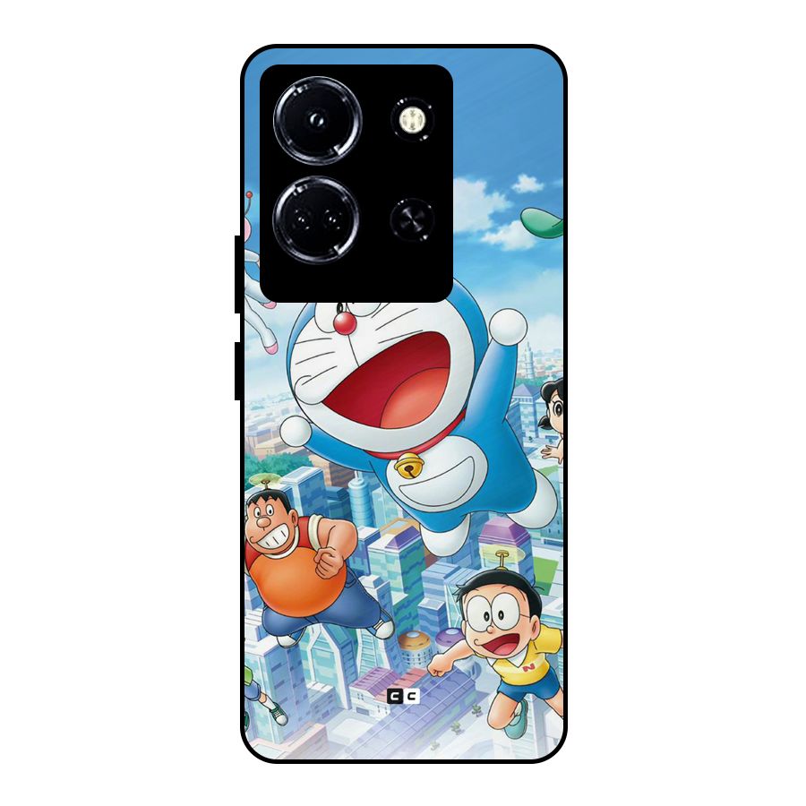 Doremon Flying Metal Back Case for Infinix Note 30 5G