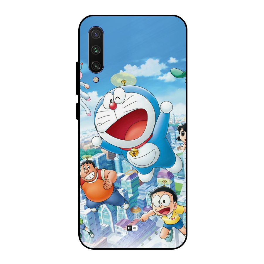 Doremon Flying Metal Back Case for Mi A3