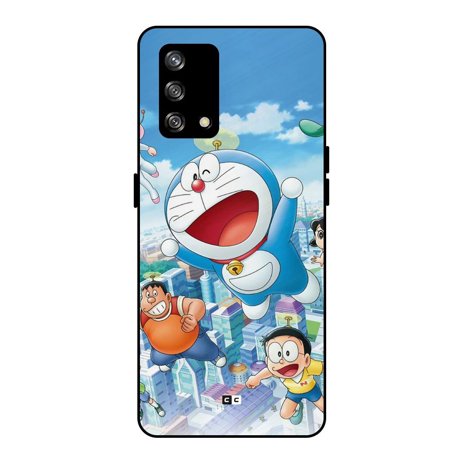 Doremon Flying Metal Back Case for Oppo F19