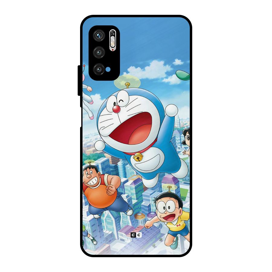 Doremon Flying Metal Back Case for Poco M3 Pro 5G