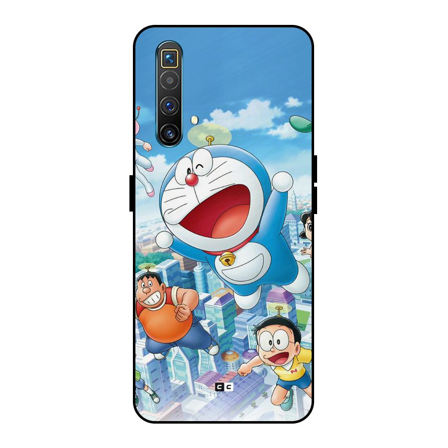 Doremon Flying Metal Back Case for Realme X3