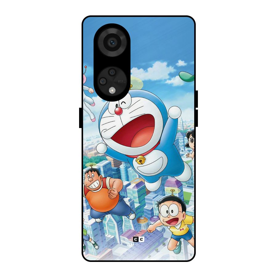 Doremon Flying Metal Back Case for Reno8 T 5G