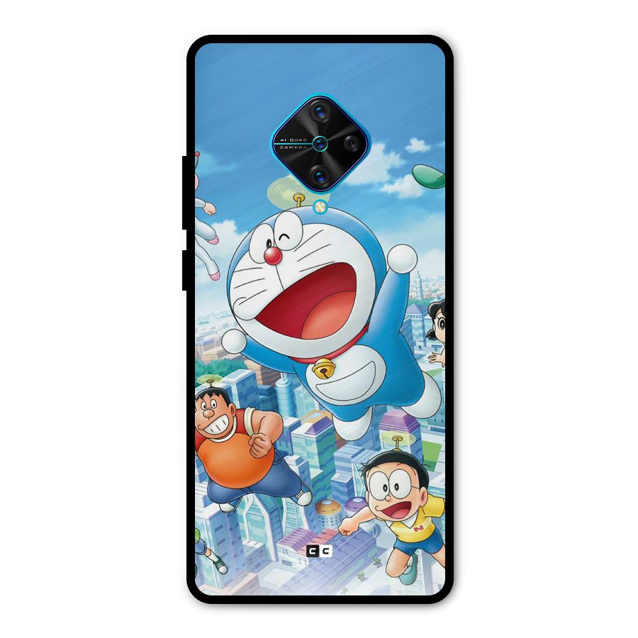 Doremon Flying Metal Back Case for Vivo S1 Pro