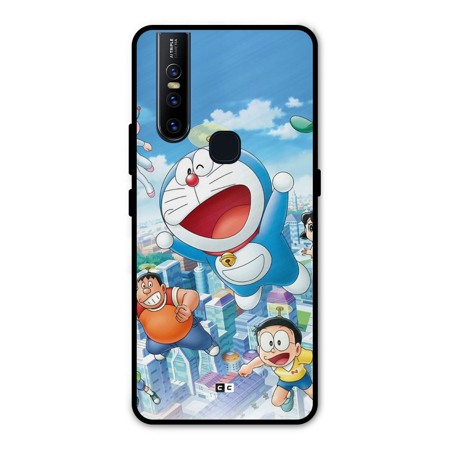 Doremon Flying Metal Back Case for Vivo V15