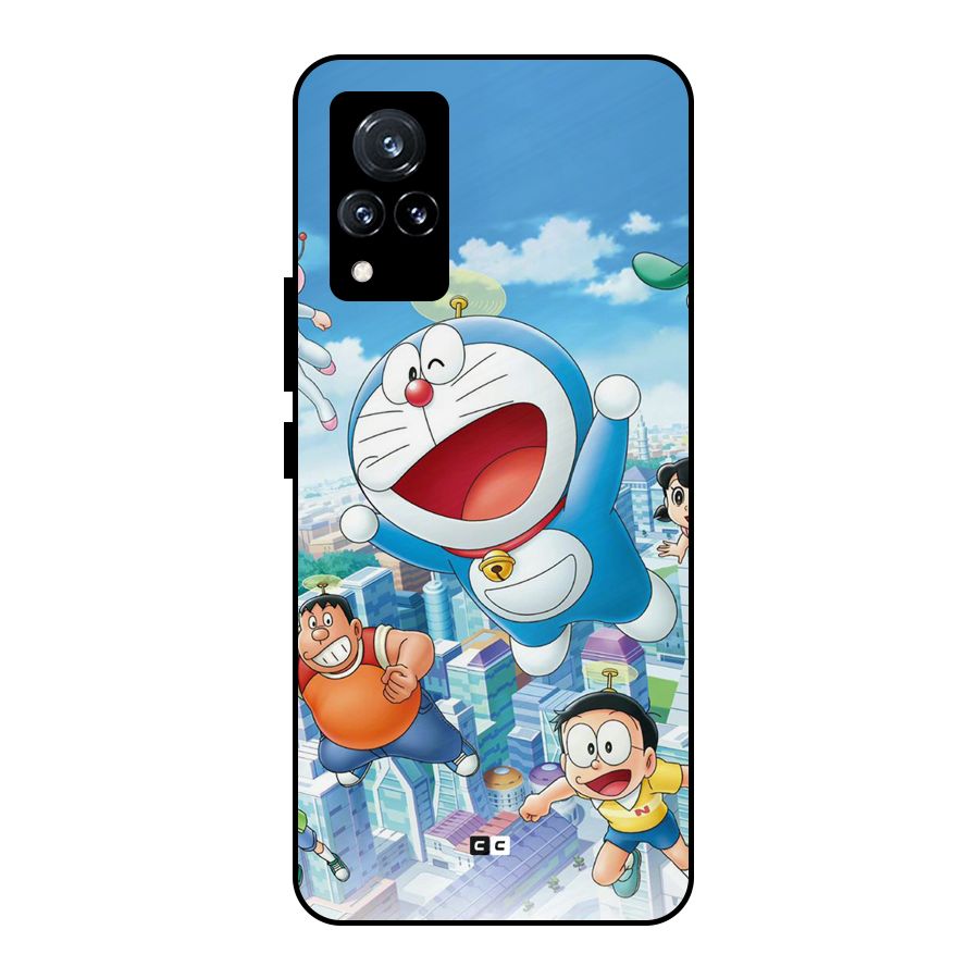 Doremon Flying Metal Back Case for Vivo V21 5G