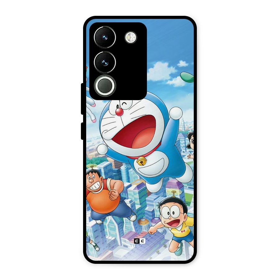 Doremon Flying Metal Back Case for Vivo Y200