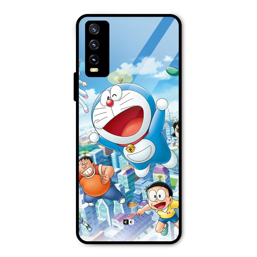 Doremon Flying Metal Back Case for Vivo Y20g