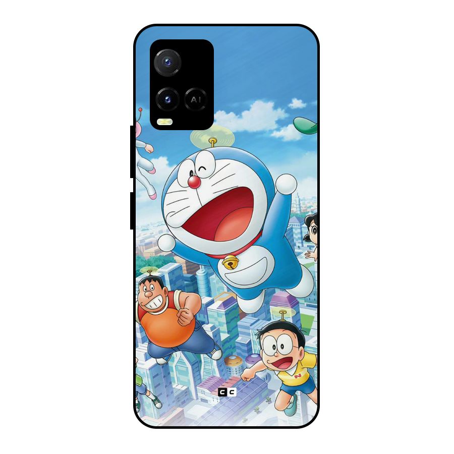Doremon Flying Metal Back Case for Vivo Y21