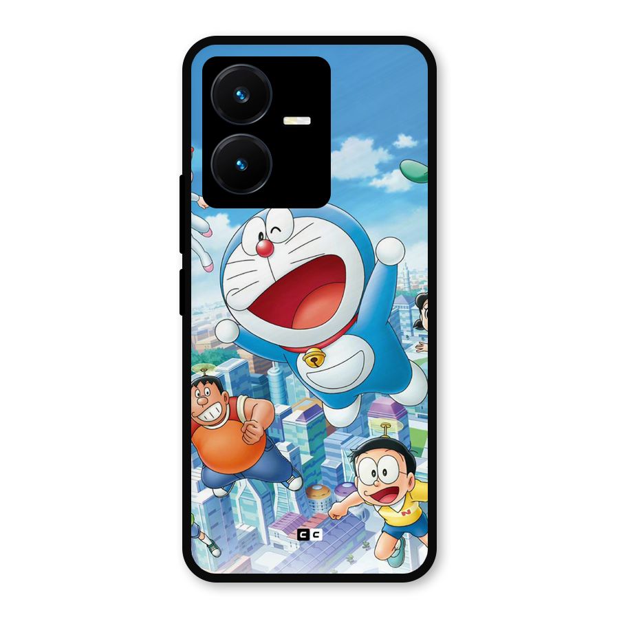 Doremon Flying Metal Back Case for Vivo Y22