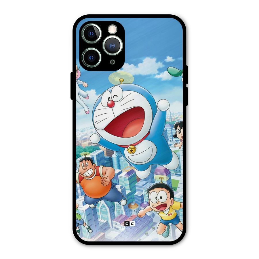 Doremon Flying Metal Back Case for iPhone 11 Pro Max
