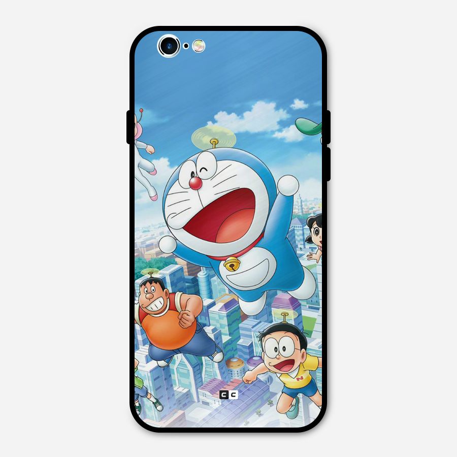 Doremon Flying Metal Back Case for iPhone 6 6s