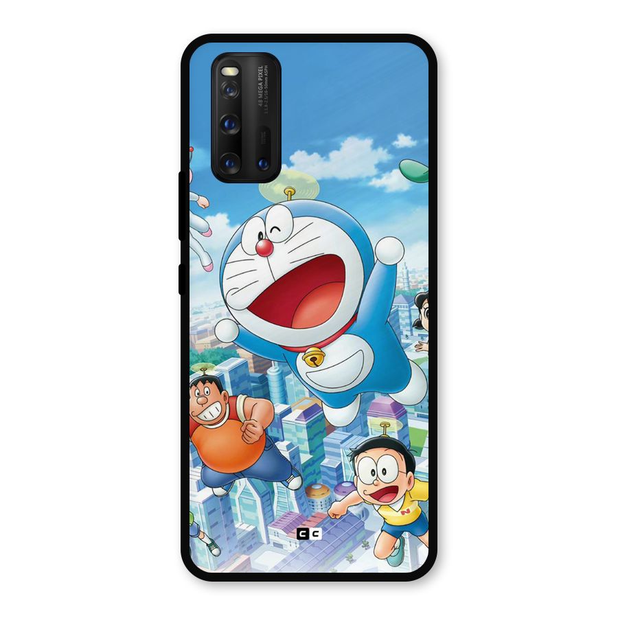 Doremon Flying Metal Back Case for iQOO 3