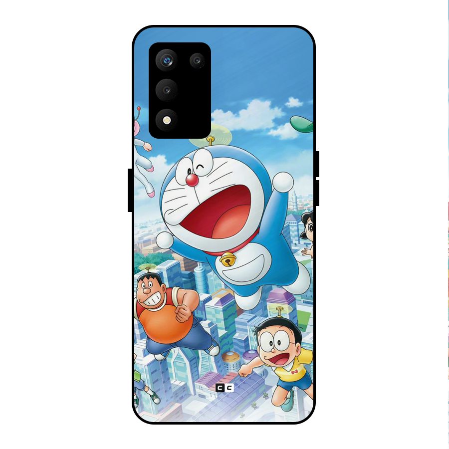 Doremon Flying Metal Back Case for realme 9 5G SE