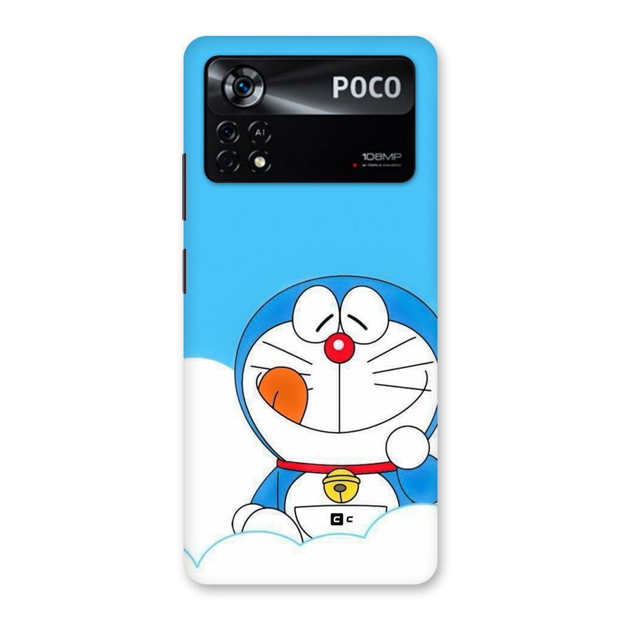 Doremon On Clouds Back Case for Poco X4 Pro 5G