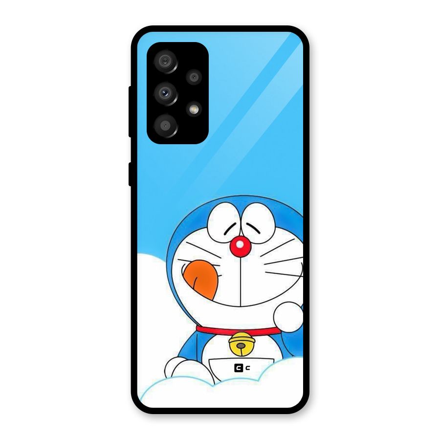 Doremon On Clouds Glass Back Case for Galaxy A32