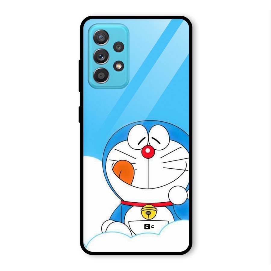 Doremon On Clouds Glass Back Case for Galaxy A52s 5G