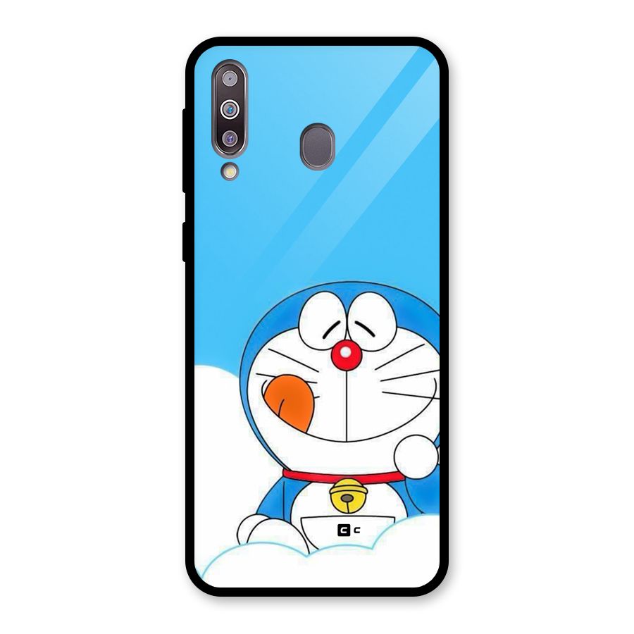 Doremon On Clouds Glass Back Case for Galaxy M30
