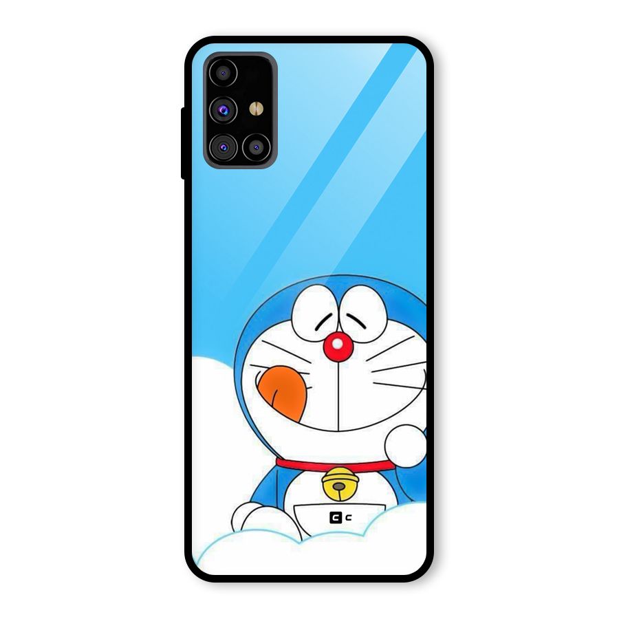 Doremon On Clouds Glass Back Case for Galaxy M31s