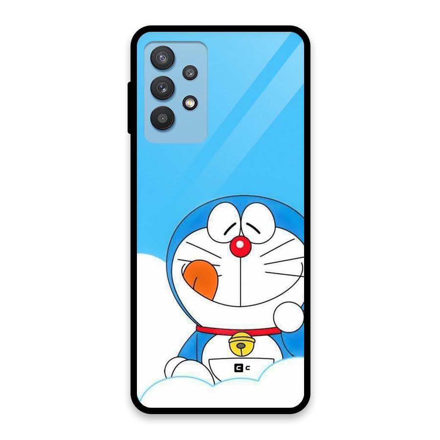 Doremon On Clouds Glass Back Case for Galaxy M32 5G
