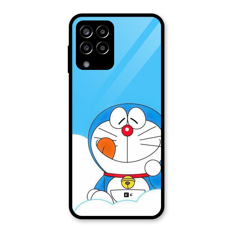 Doremon On Clouds Glass Back Case for Galaxy M33