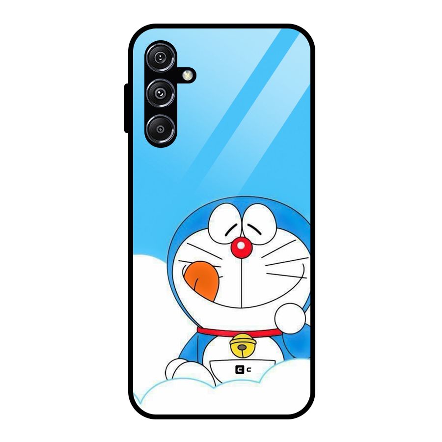 Doremon On Clouds Glass Back Case for Galaxy M34 5G